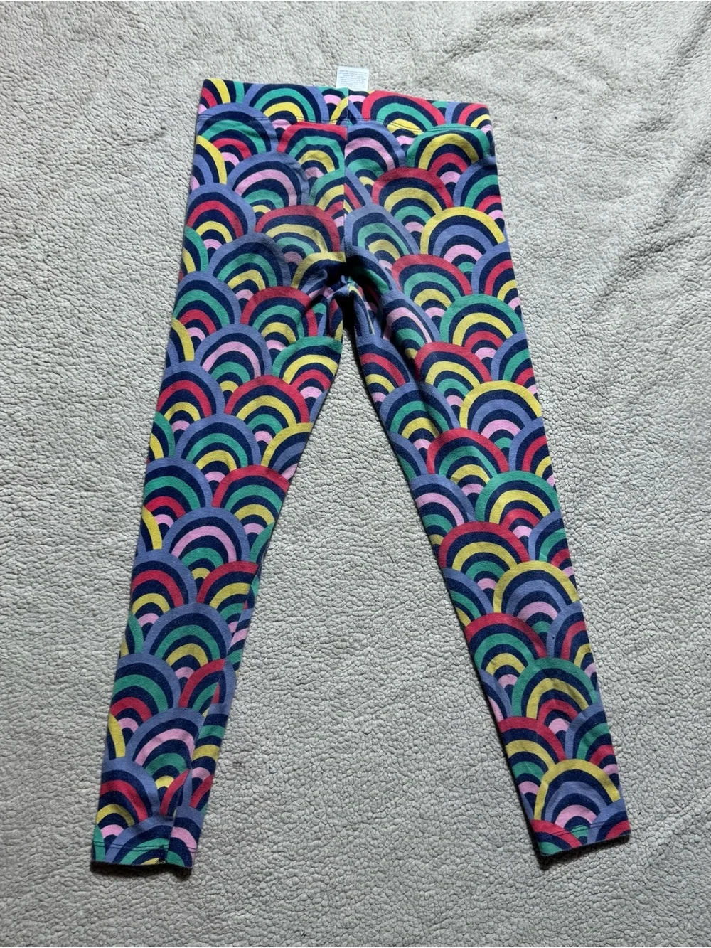 Mini Boden Girls 8-9Y Multicolor Rainbow Print Stretch Waist Sleepwear‎ Casual